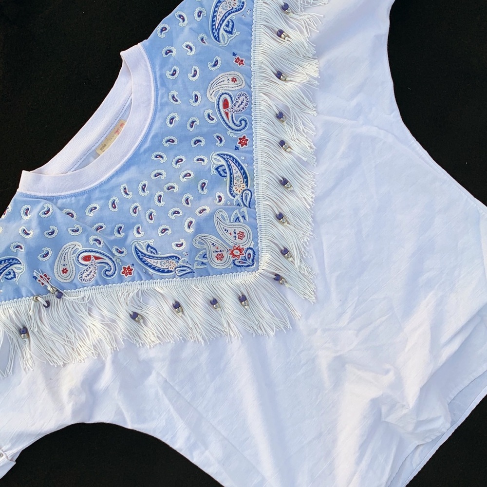 VINTAGE VTG Hazelwood Southwestern 80’s Fringe Tee